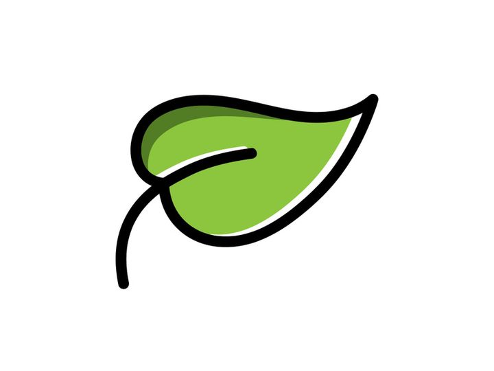 Green leaf ecologi  vector icon logo