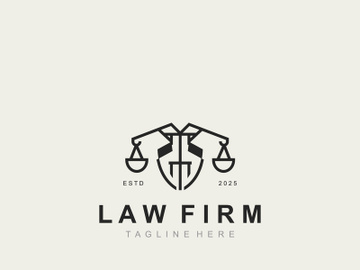 Law firm Logo lawyer office Simple Design inspiration symbol template preview picture