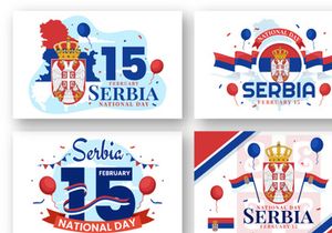 12 Serbia National Day Illustration