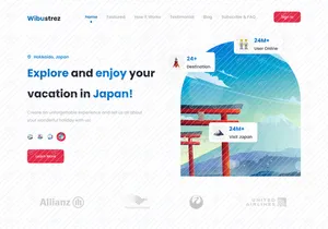 Wibustrez - Traveling Landing Page Template