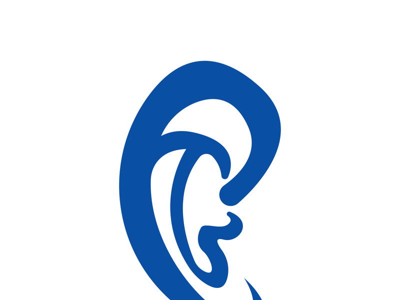 Hearing logo template and symbol vector icon design