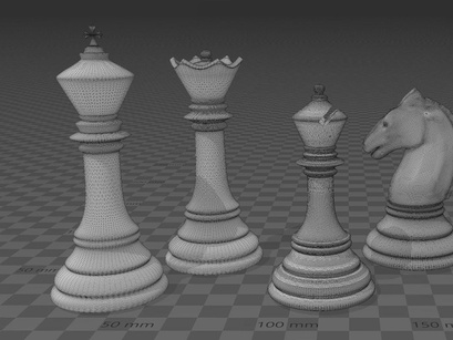 Classic Chess Set Pieces - 3D Printable Model
