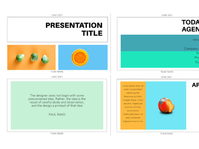 Simple Square Presentation Template