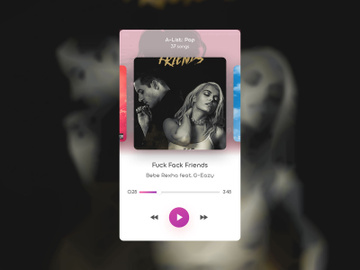Simple Music Player App Widget preview picture