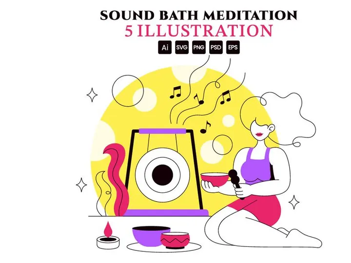 5 Sound Bath Meditation Illustration