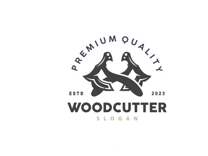 Ax Logo, Wood Cutting Tool Black Silhouette, Lumberjack Vector