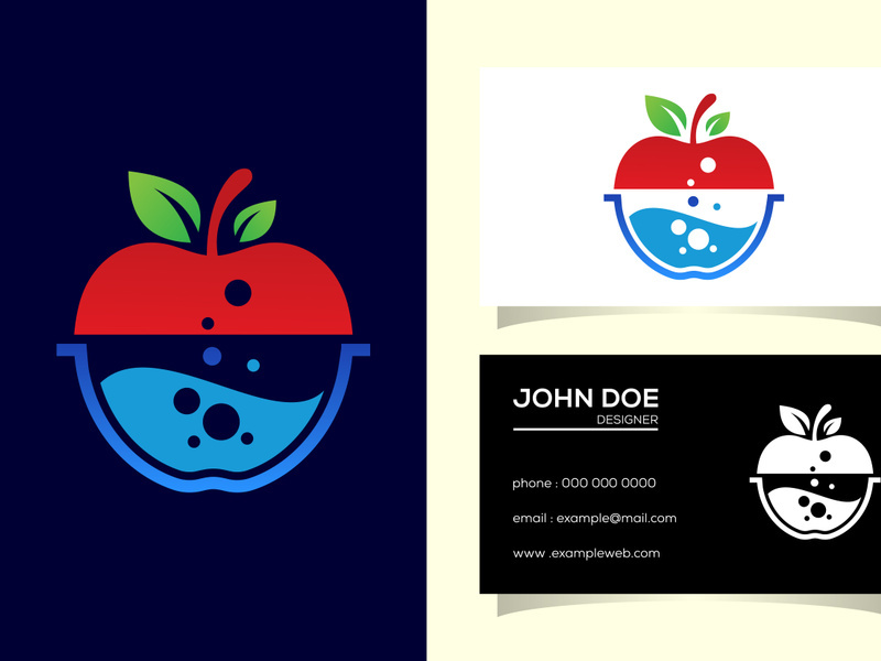 Fruit Lab Logo Template Design Vector, Lab apple logo sign symbol,