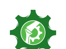 Joint bones vector logo design for orthopedic clinics and diagnostic centers