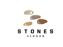 Stone Logo, Premium Elegant Design, Stone Balance Vector