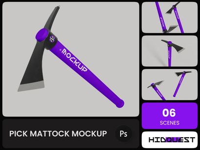 Pick Mattock Mockup