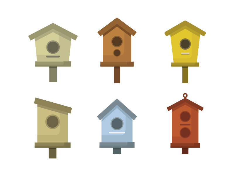 Illustrated bird house