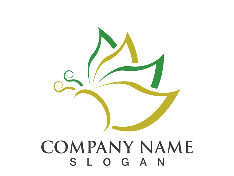 Butterfly logo template symbol vector icon design