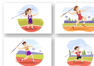 11 Javelin Throw Sports Illustration