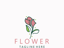 Flower logo design Floral emblem. Cosmetics, Spa, Beauty salon identity, Boutique and wedding invitations