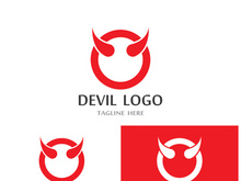Devil logo design with a modern concept.