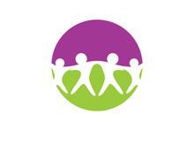 community logo design colorful with  logo vector icon