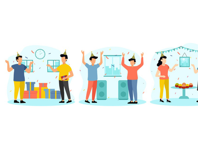 Birthday Flat Illustration