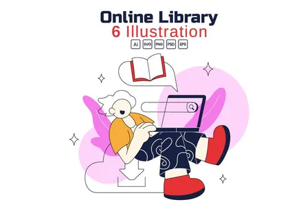 6 Online Library Vector Illustration