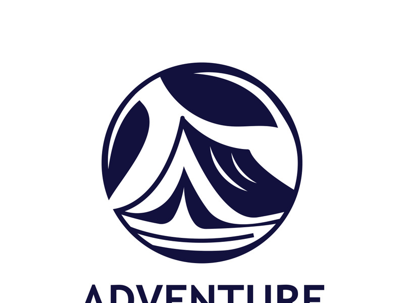 Adventure nature logo design image travel and outdoor camping adventurers, climbers template