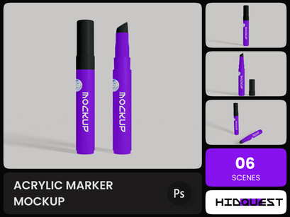 Acrylic Marker Mockup