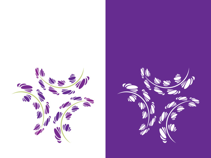 Fresh lavender flower logo vector flat design