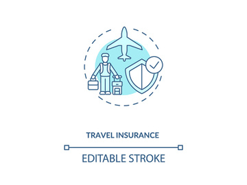 Travel insurance concept icon preview picture