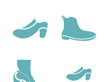 Icon shoe logo concept vector sneaker template shoes shop design