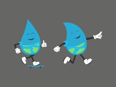 Water Day Character SVG Illustration