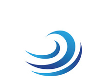 Water wave icon vector template logo