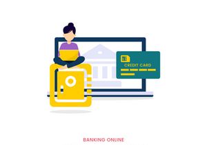 Banking Online illustration concept