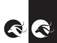 Goat logo template vector icon illustration design