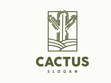 Cactus Logo, Desert Green Plant Vector preview picture