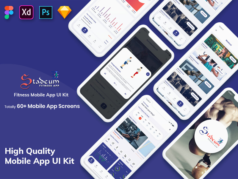 Stadeum-Fitness Mobile App UI Kit
