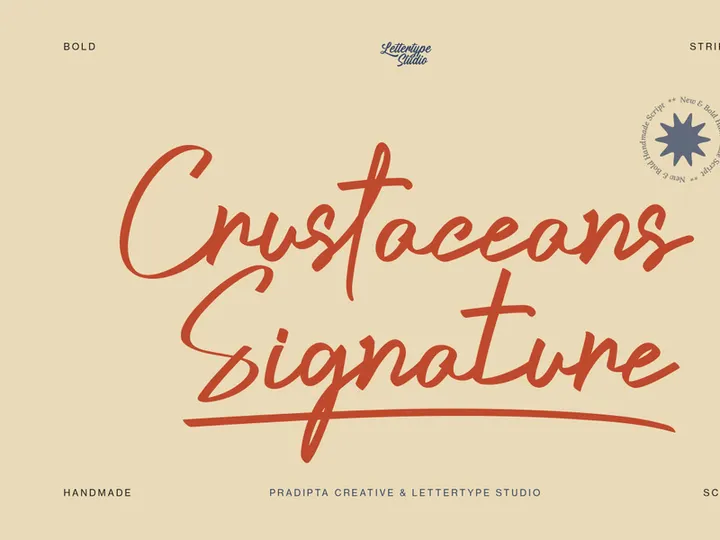 Crustaceans Signature Bold Script