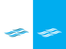 Wave beach vector illustration design logo