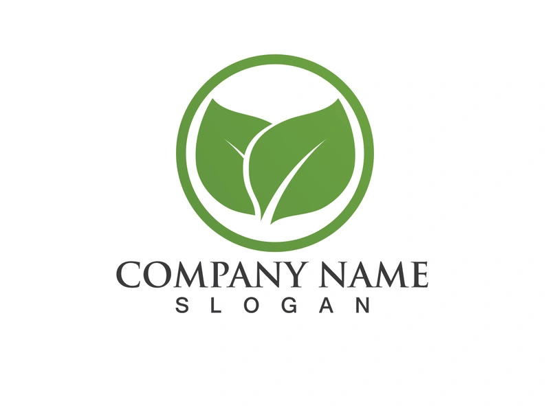 Green leaf logo Vector
