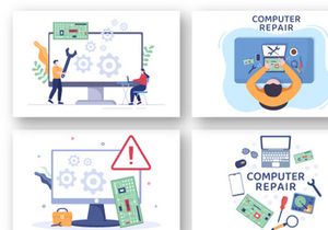 12 Computer Repair or Service Illustration
