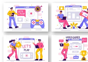 10 Professional Video Games Illustration