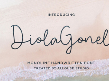 Diola Gonel - Monoline Handwritten Font preview picture
