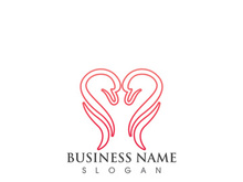 Swan logo and symbol vector