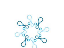 Molecule symbol logo template vector illustration design