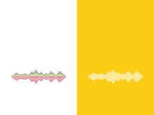 Sound waves vector illustration design template