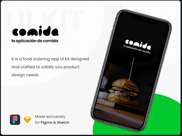 Comida Food App UI Kit preview picture