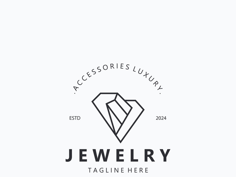 Jewelry Logo Template Design, diamond shop, accessories fashion Design, simple icon