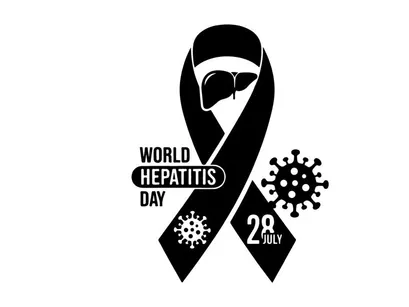 world hepatitis day awareness ribbon vector illustration