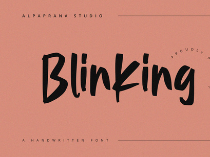 Blinking - Handwritten Font