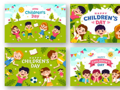 12 Happy Children Day Illustration