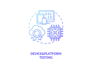 Device and platform testing concept icon preview picture