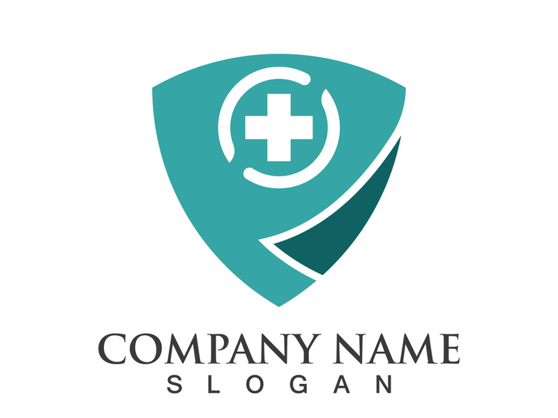 Medical health icon digital logo design vector illustration