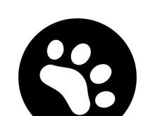 Minimal Dog Paw Print Logo